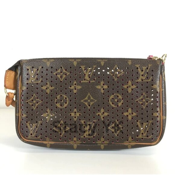 Louis Vuitton perforated pochette accessoires fuchsia (2006) - Picture 4 of 7